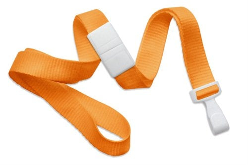 5/8" (16 MM) Microweave Polyester Breakaway Lanyard with Wide "No-Twist" Plastic Hook, Qty = 100