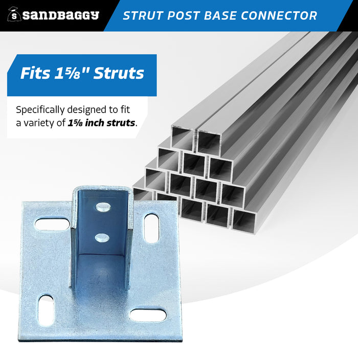 Strut Post Base Single Channel - 1-5/8 inch struts