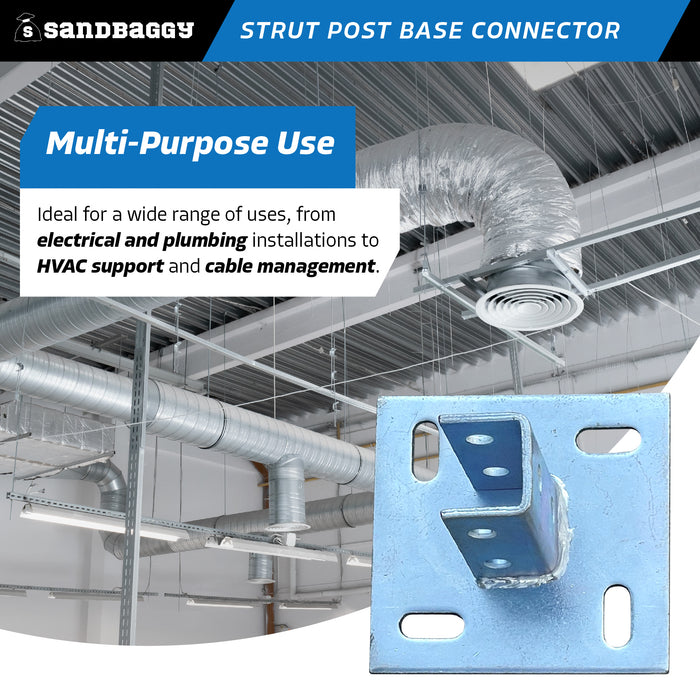 Strut Post Base Single Channel - electrical, plumbing, hvac