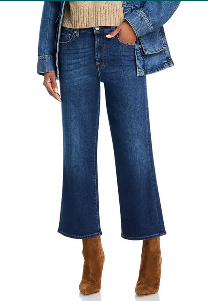 7 For All Mankind Cropped Alexa in High Wave