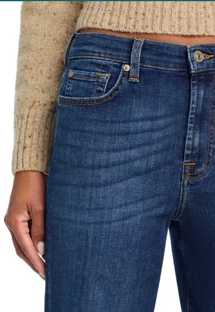 7 For All Mankind Cropped Alexa in High Wave