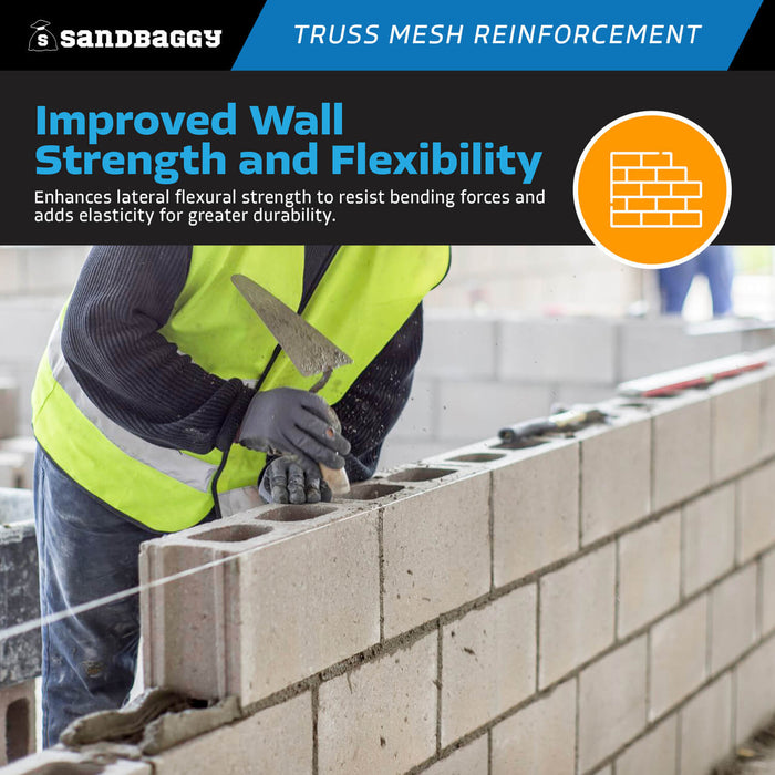 8 ft truss mesh reinforcement - wall flexibility