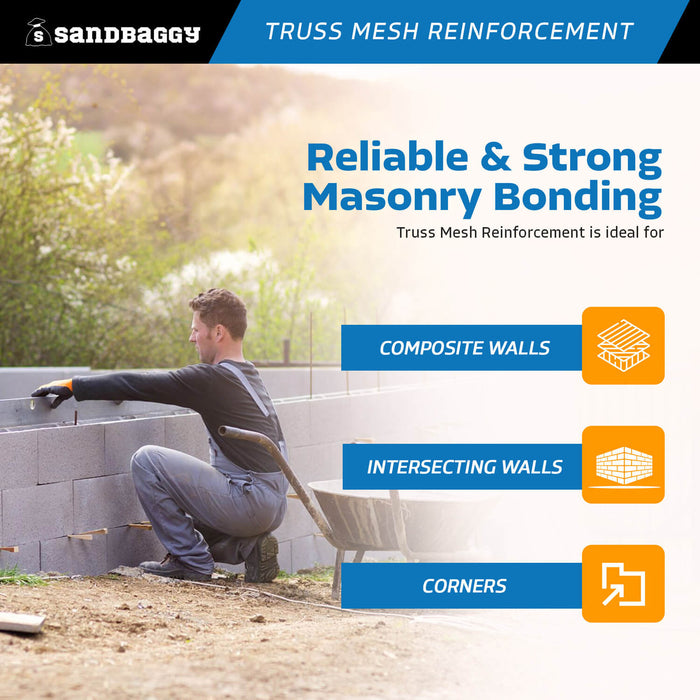 8 ft truss mesh reinforcement - masonry bonding