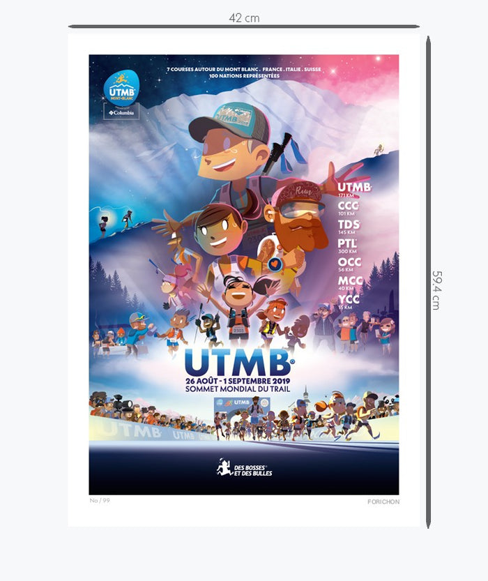 Affiche Collector "L'UTMB par Des bosses et Des Bulles"