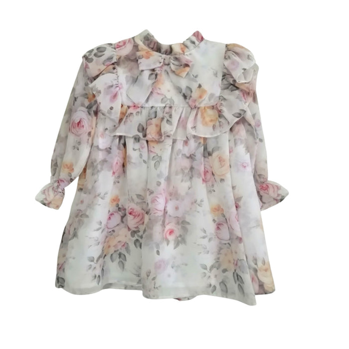Albertina Chiffon Floral Pink Dress