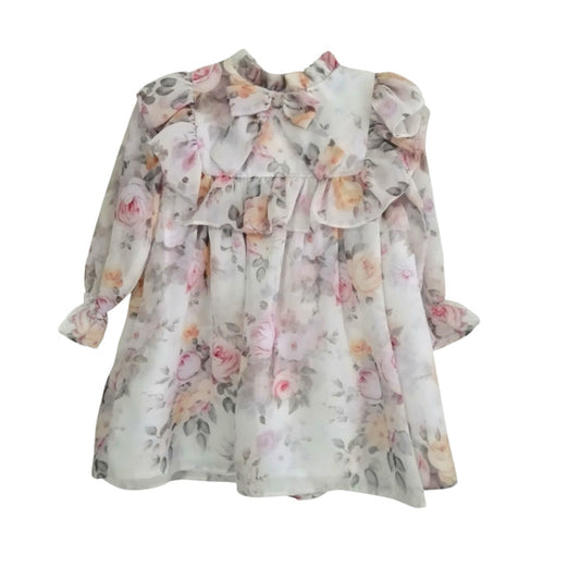 Albertina Chiffon Floral Pink Dress