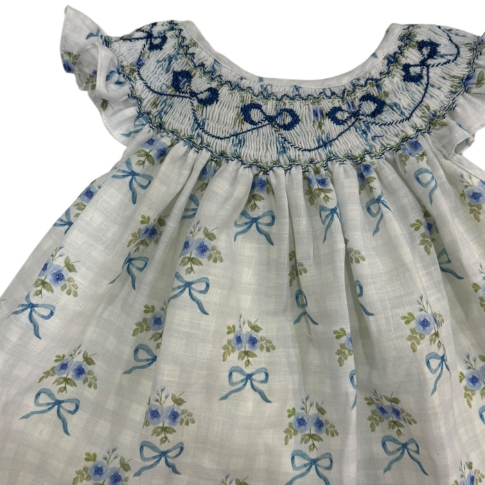 Antonella Bow Bishop Handsmocked Dress