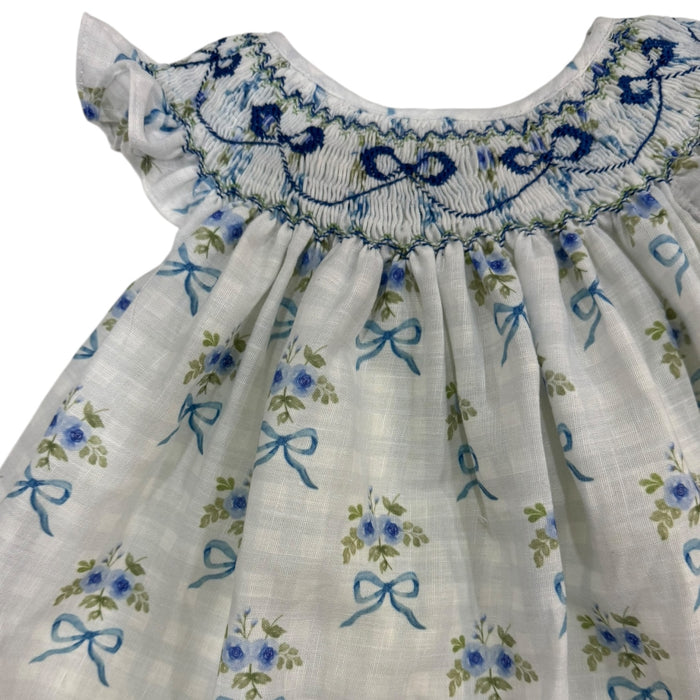 Antonella Bow Bishop Handsmocked Dress