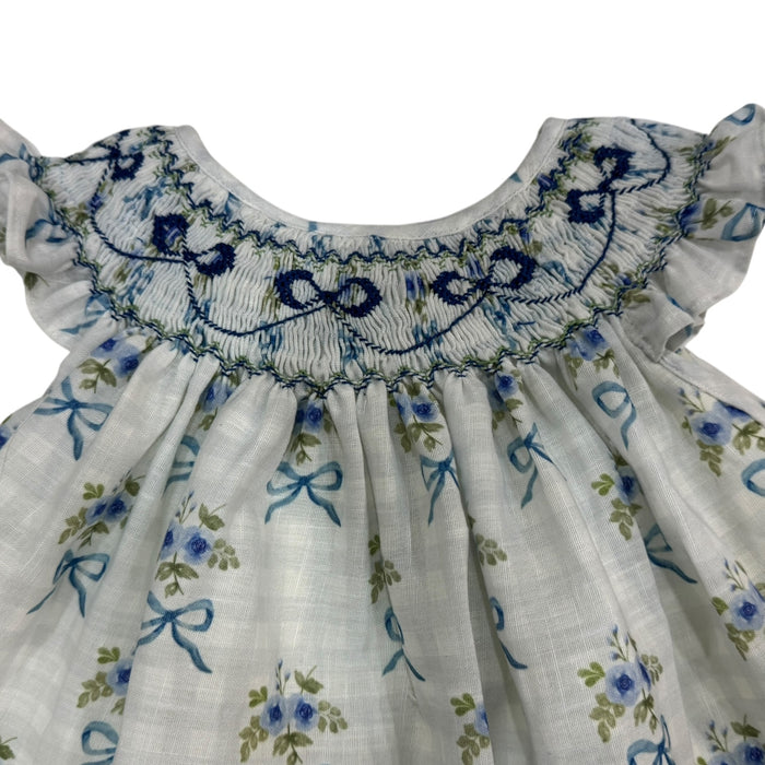 Antonella Bow Bishop Handsmocked Dress