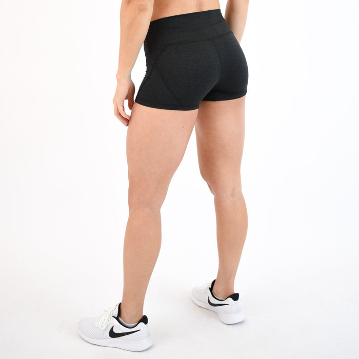 Heather Black Apex Contour Training Shorts For Women