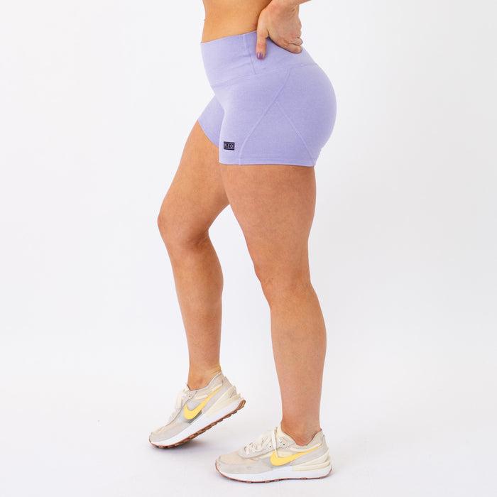 Heather Lavender Apex Contour Training Shorts For Women
