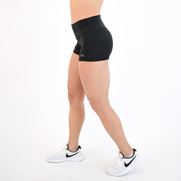 Heather Black Apex Contour Training Shorts For Women