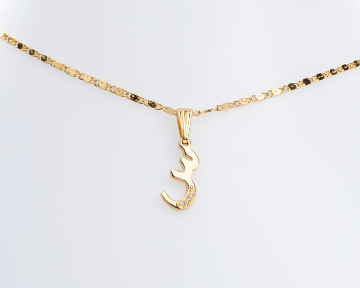 Arabic Initial Necklace - Gold