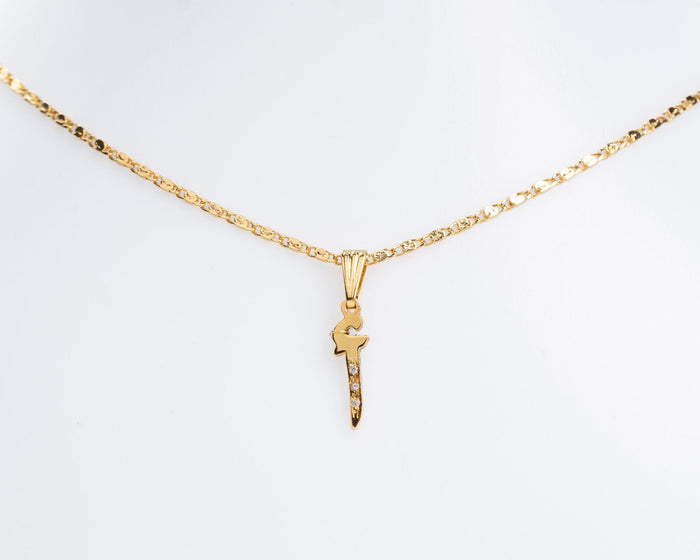Arabic Initial Necklace - Gold