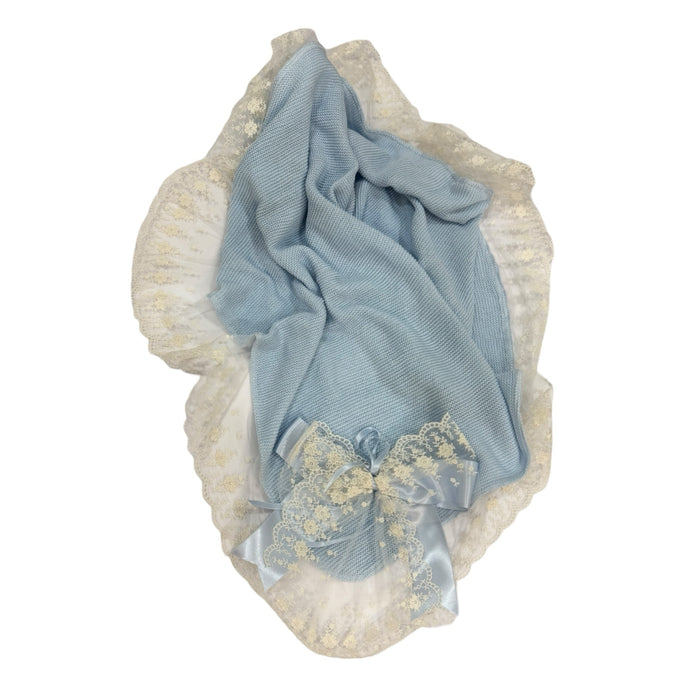 Arianna Light Blue Knitted Blanket