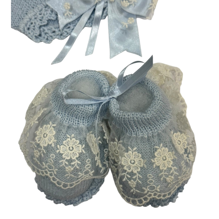 Arianna Two Luxe Light Blue 4-piece Knitted Set