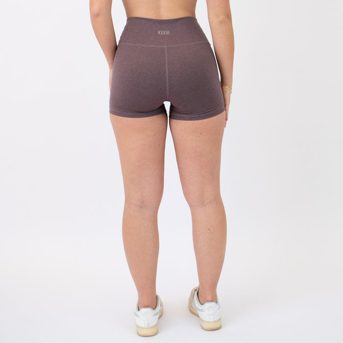 Heather Moonscape No Front Seam High Rise Spandex Shorts