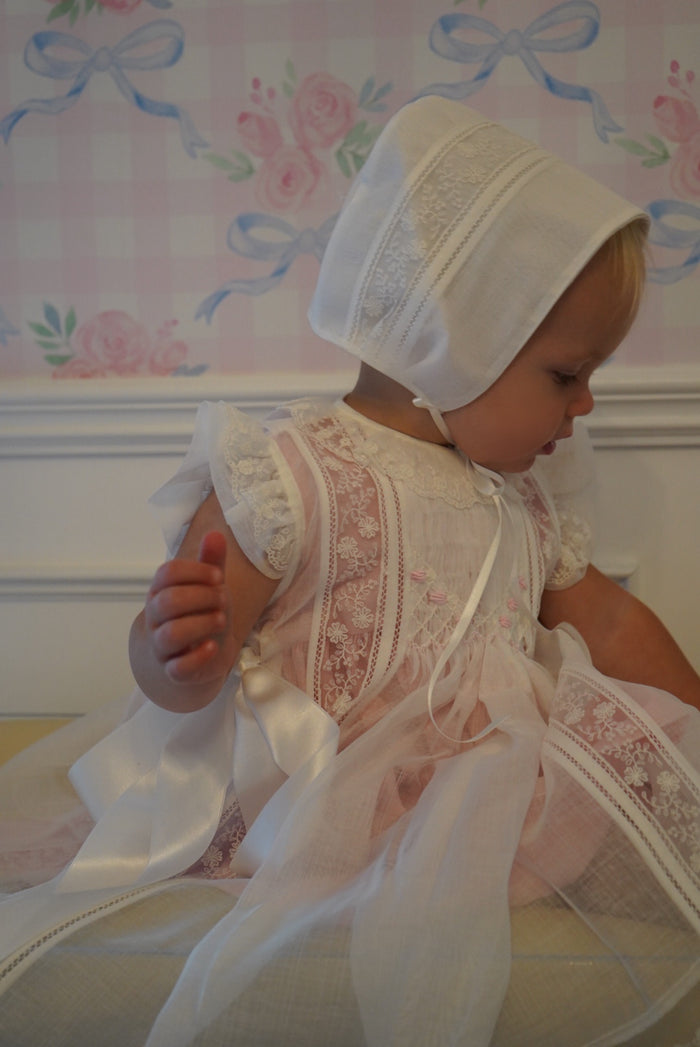 Aurora Luxe Pink 2-piece Handsmocked Dress