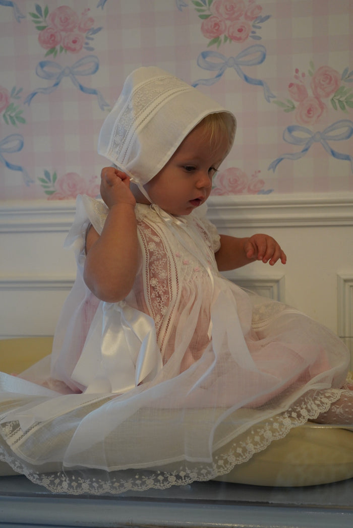 Aurora Luxe Pink 2-piece Handsmocked Dress