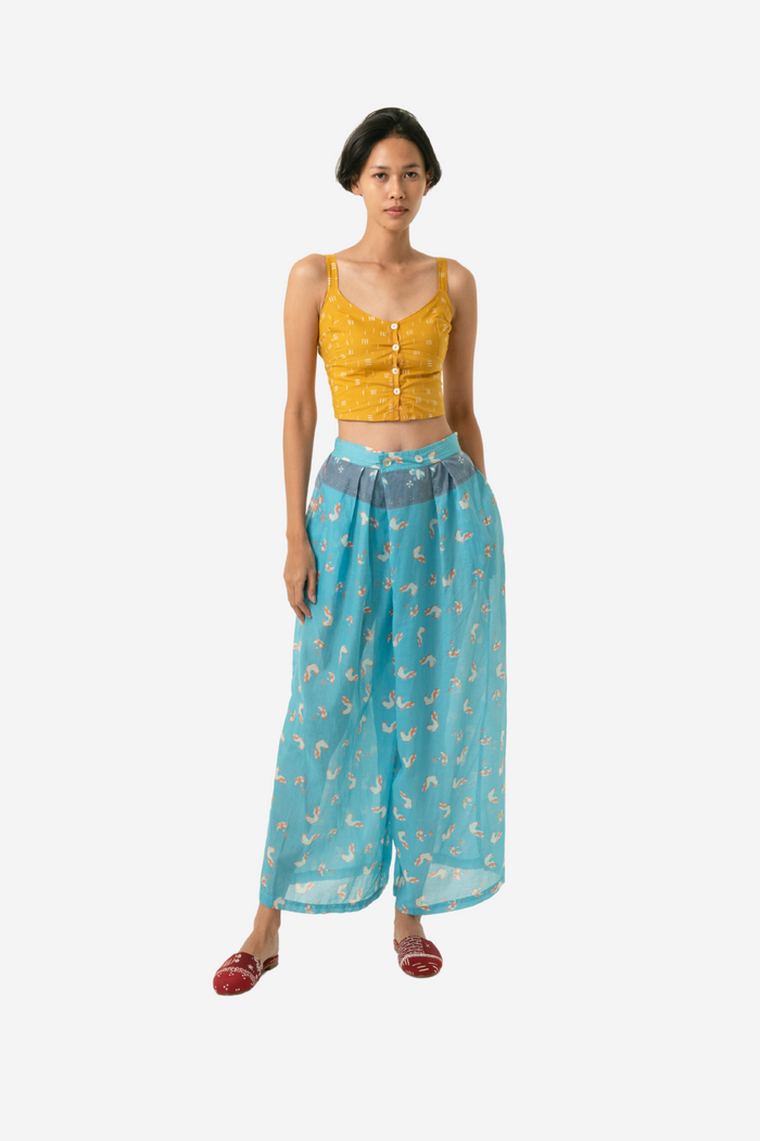 "Ayam" - Two Buttons Maxi Pants