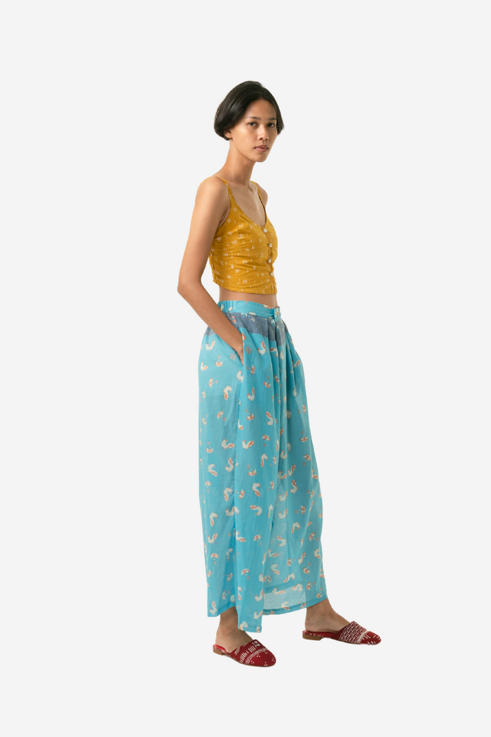 "Ayam" - Two Buttons Maxi Pants