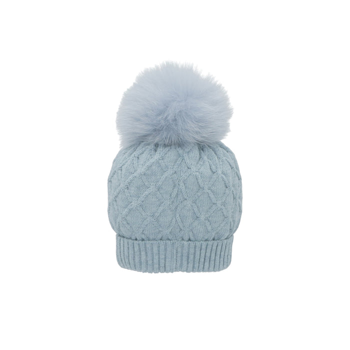 Azur Unisex Dusty Blue Fur Hat
