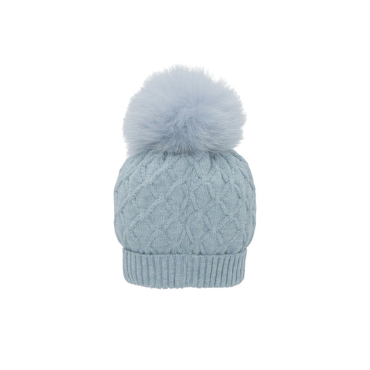 Azur Unisex Dusty Blue Fur Hat