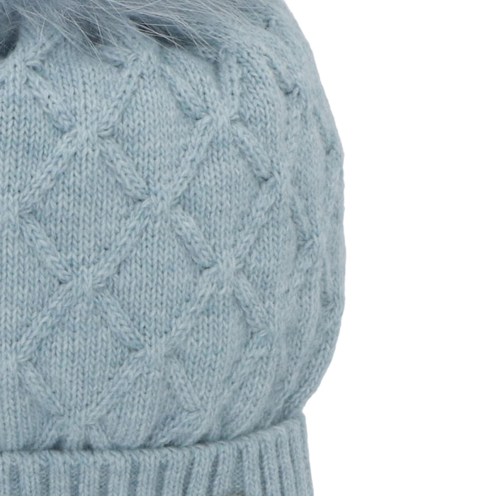 Azur Unisex Dusty Blue Fur Hat