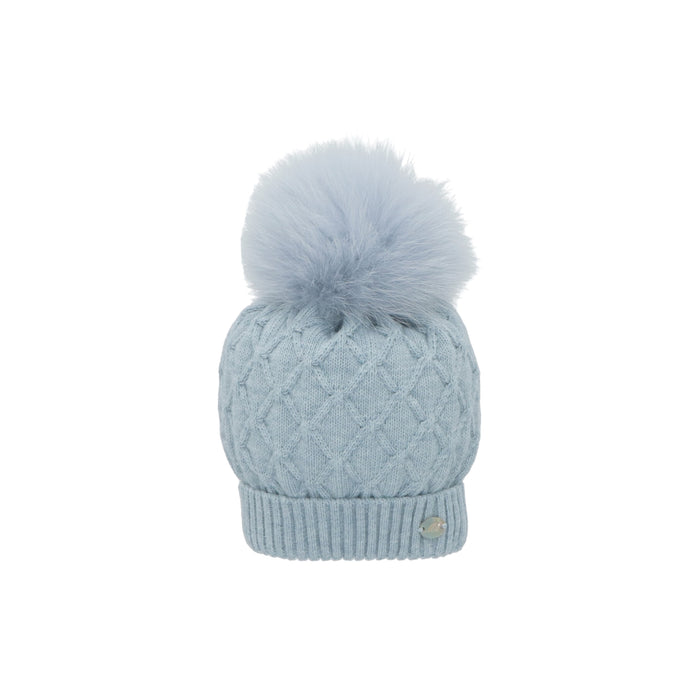 Azur Unisex Dusty Blue Fur Hat