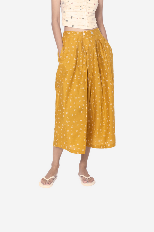 "Bambu" - Two Buttons Midi Pants