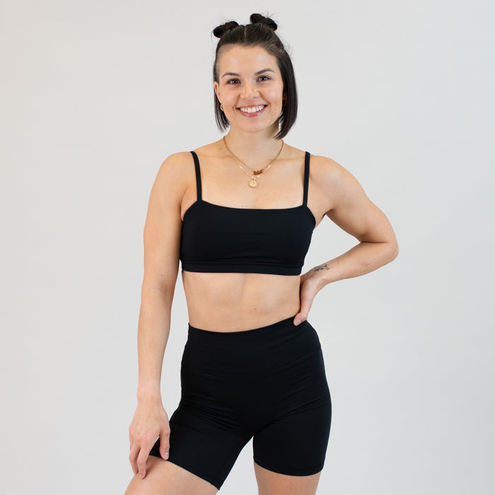Bandeau Sports Bra - Black