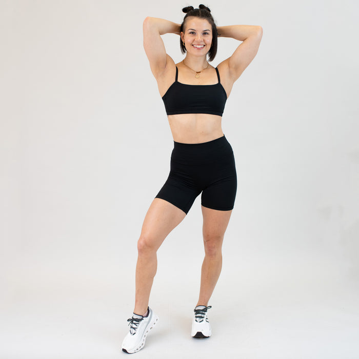 Bandeau Sports Bra - Black