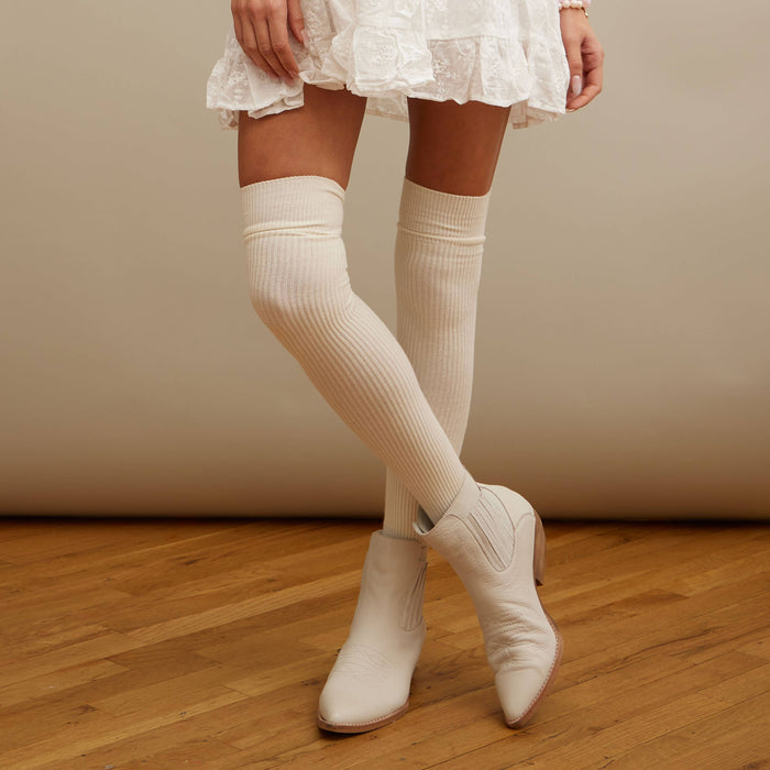 Basic Ribbed Over The Knee Socks