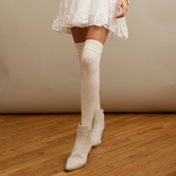 Basic Ribbed Over The Knee Socks