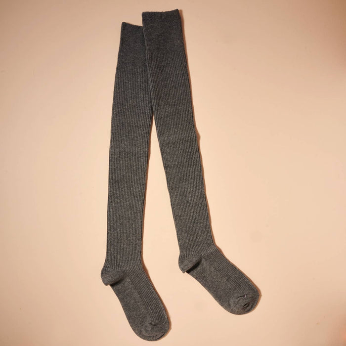Basic Ribbed Over The Knee Socks
