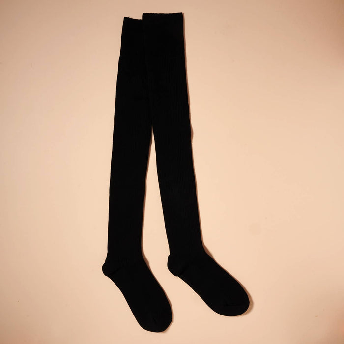 Basic Ribbed Over The Knee Socks