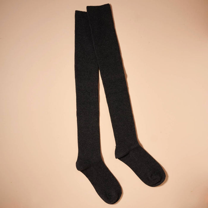 Basic Ribbed Over The Knee Socks