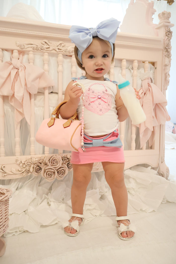 Bella Denim Bow Set