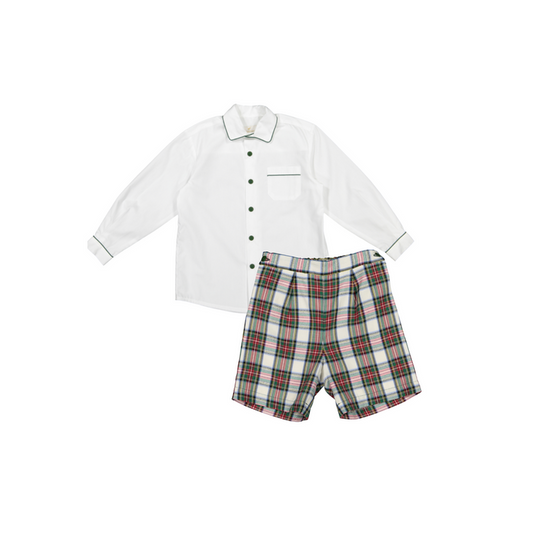 Bennet Mistletoe Boys 2-piece Tartan Set
