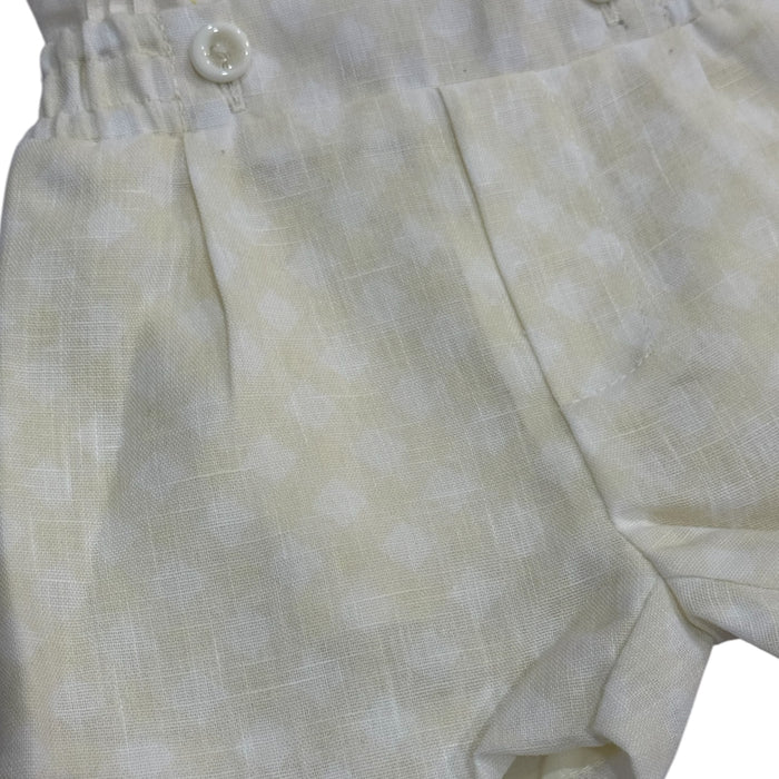 Bianca Embroidered Pastel Yellow / Ivory Boy 2-PC set