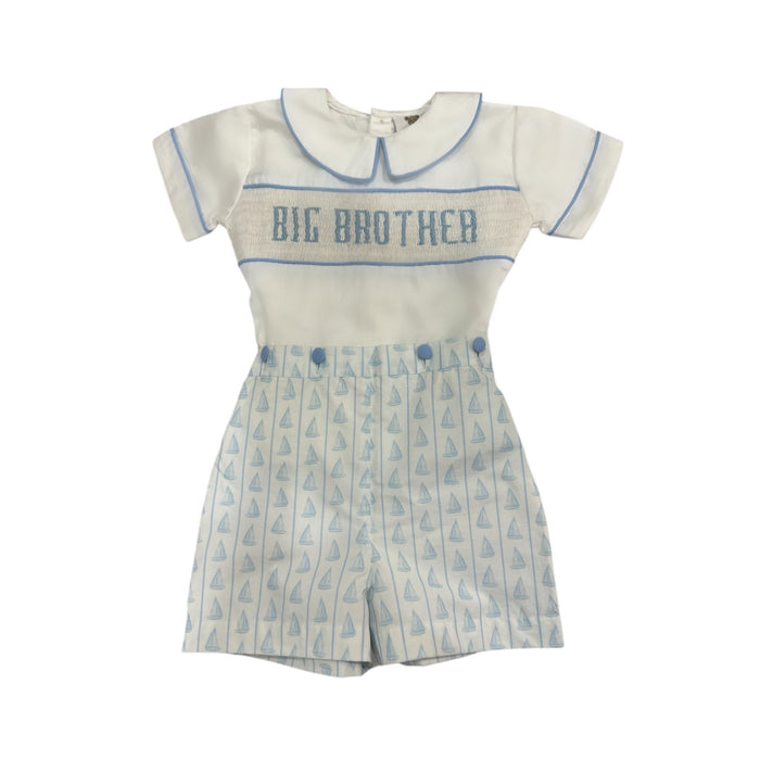 Big Brother Sailboats Handsmocked 2-Pc