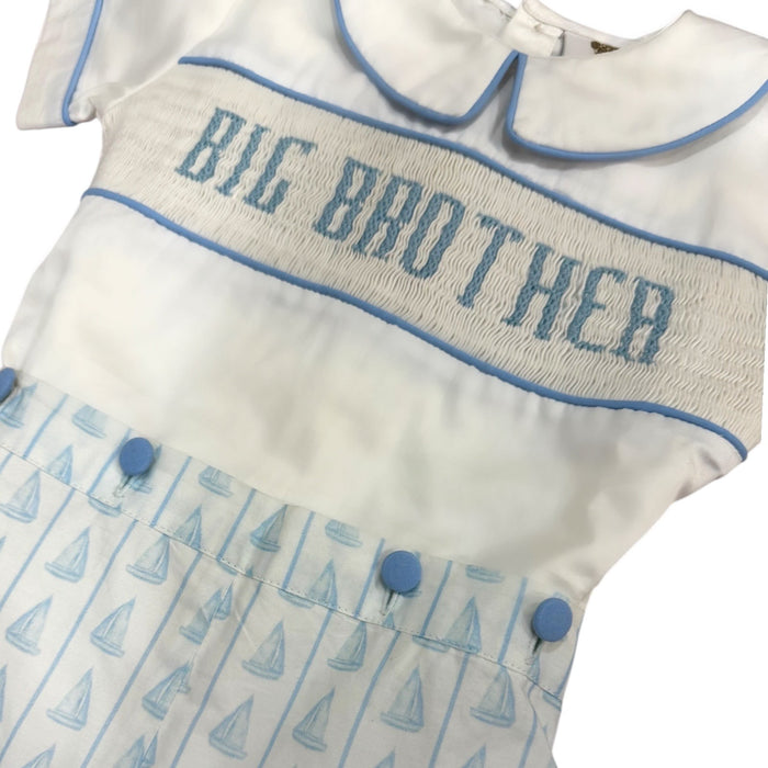Big Brother Sailboats Handsmocked 2-Pc