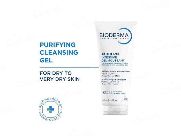 Bioderma Atoderm Intensive Gel Moussant Anti-Itching Cleansing Gel, 200ml