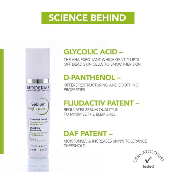 Bioderma Sebium Night Peel Smoothing Concentrate 40ML