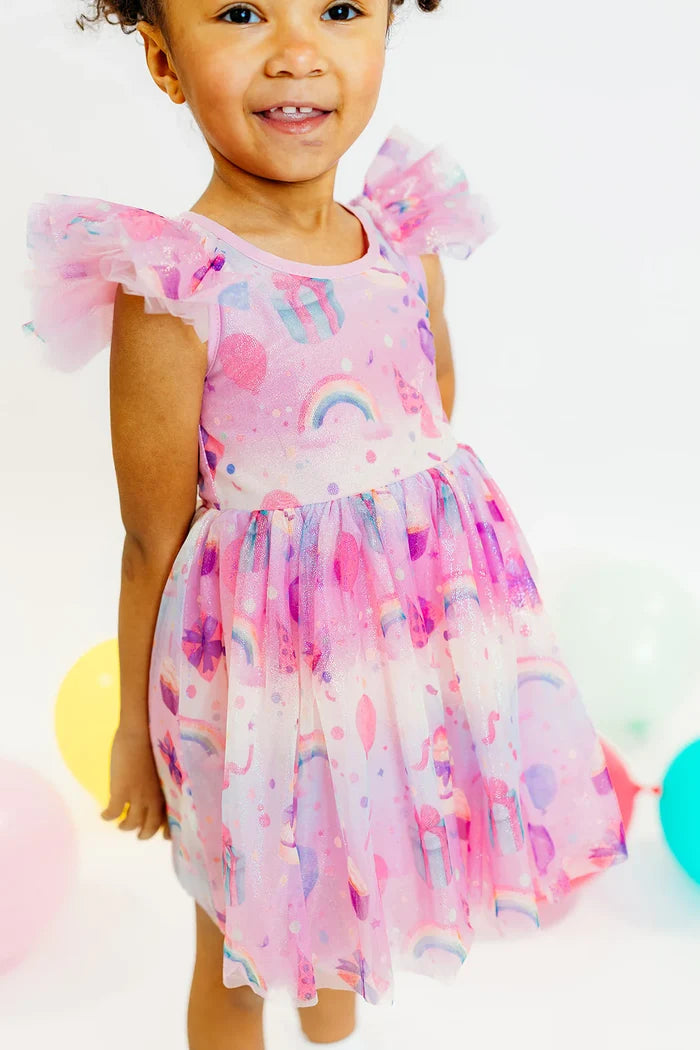 Birthday Print Tulle Dress