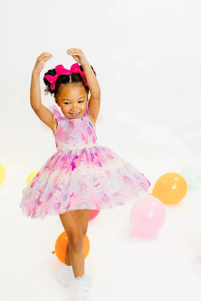 Birthday Print Tulle Dress