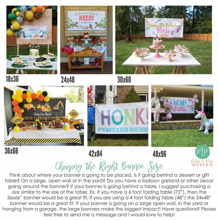 Black and Silver Vinyl Birthday Banner