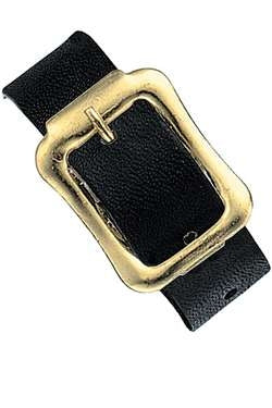 Black Genuine Leather Luggage Strap - 2420-2101, Qty = 25