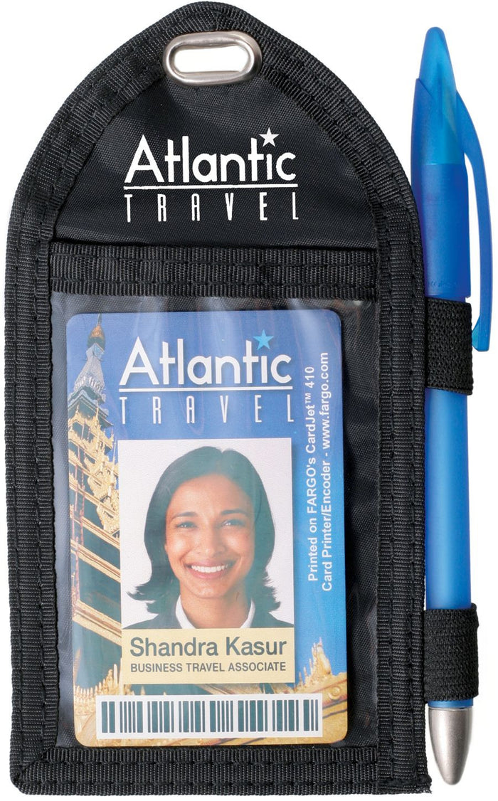 Black Slotted 2-Pocket Wallet, Qty = 25