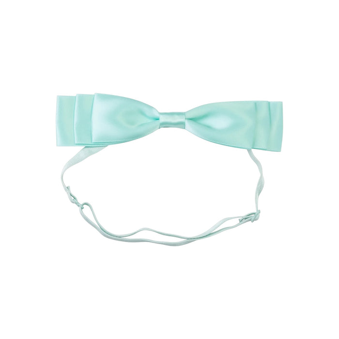 Blair Bow Aqua Satin Headband Wrap